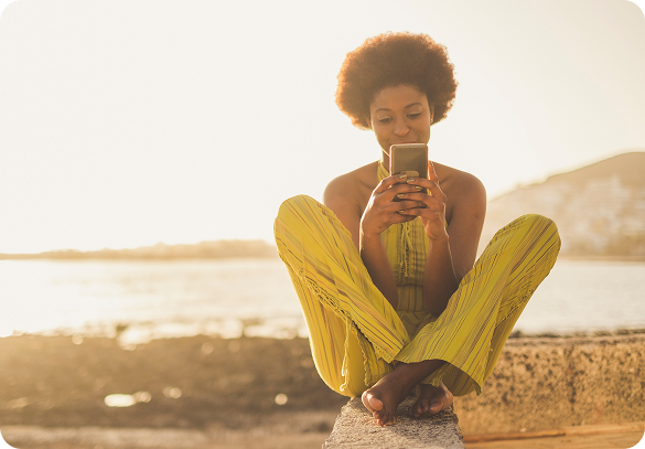 Woman using phone